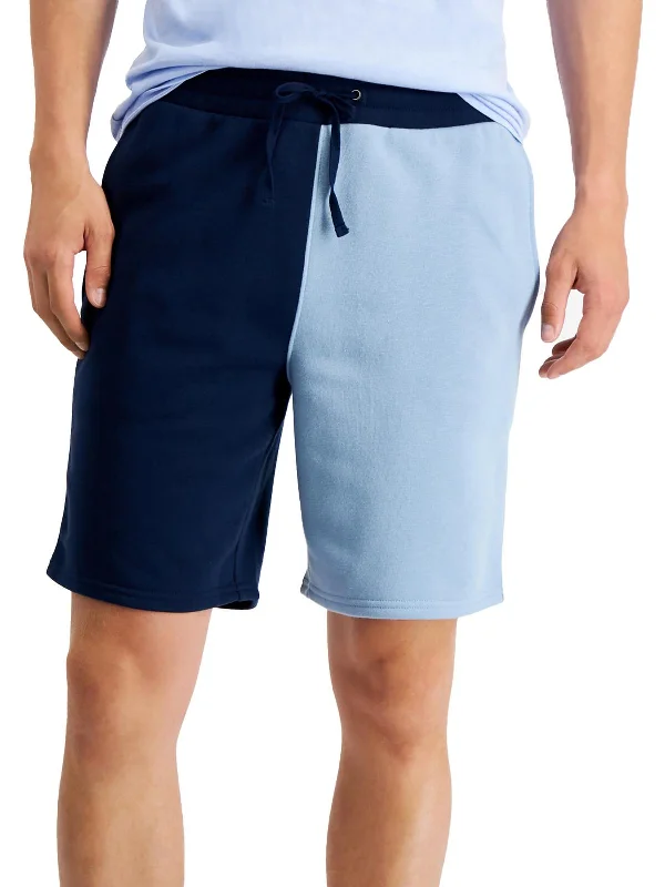 Mens Stretch Colorblock Casual Shorts