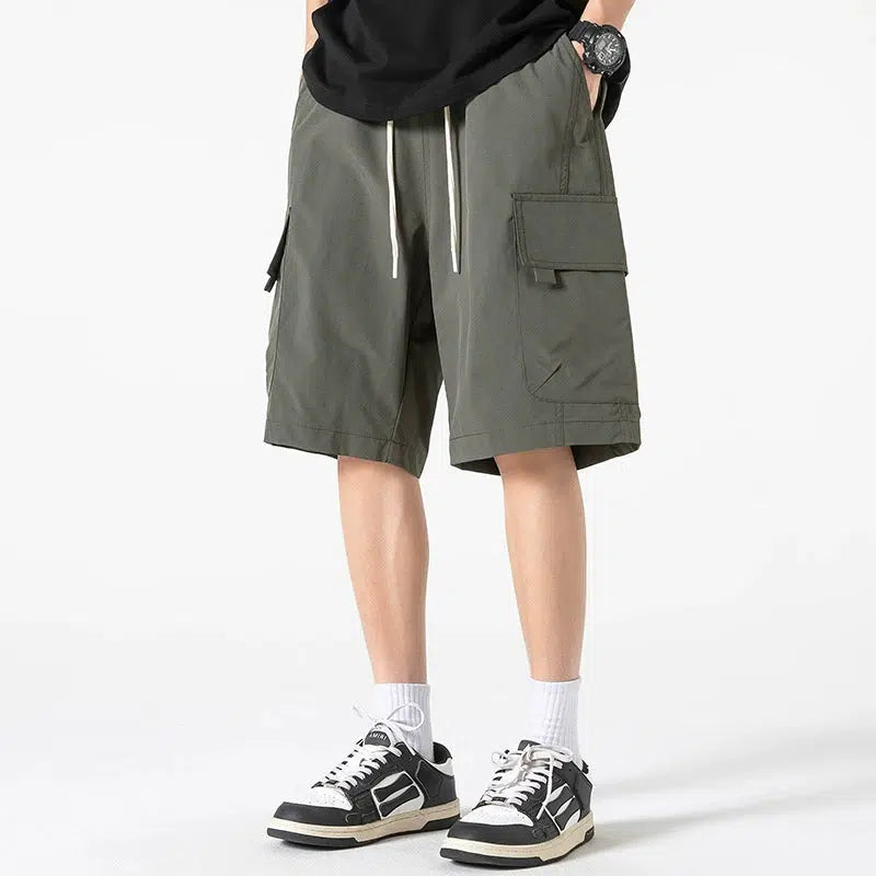 Drawstring Cargo Shorts