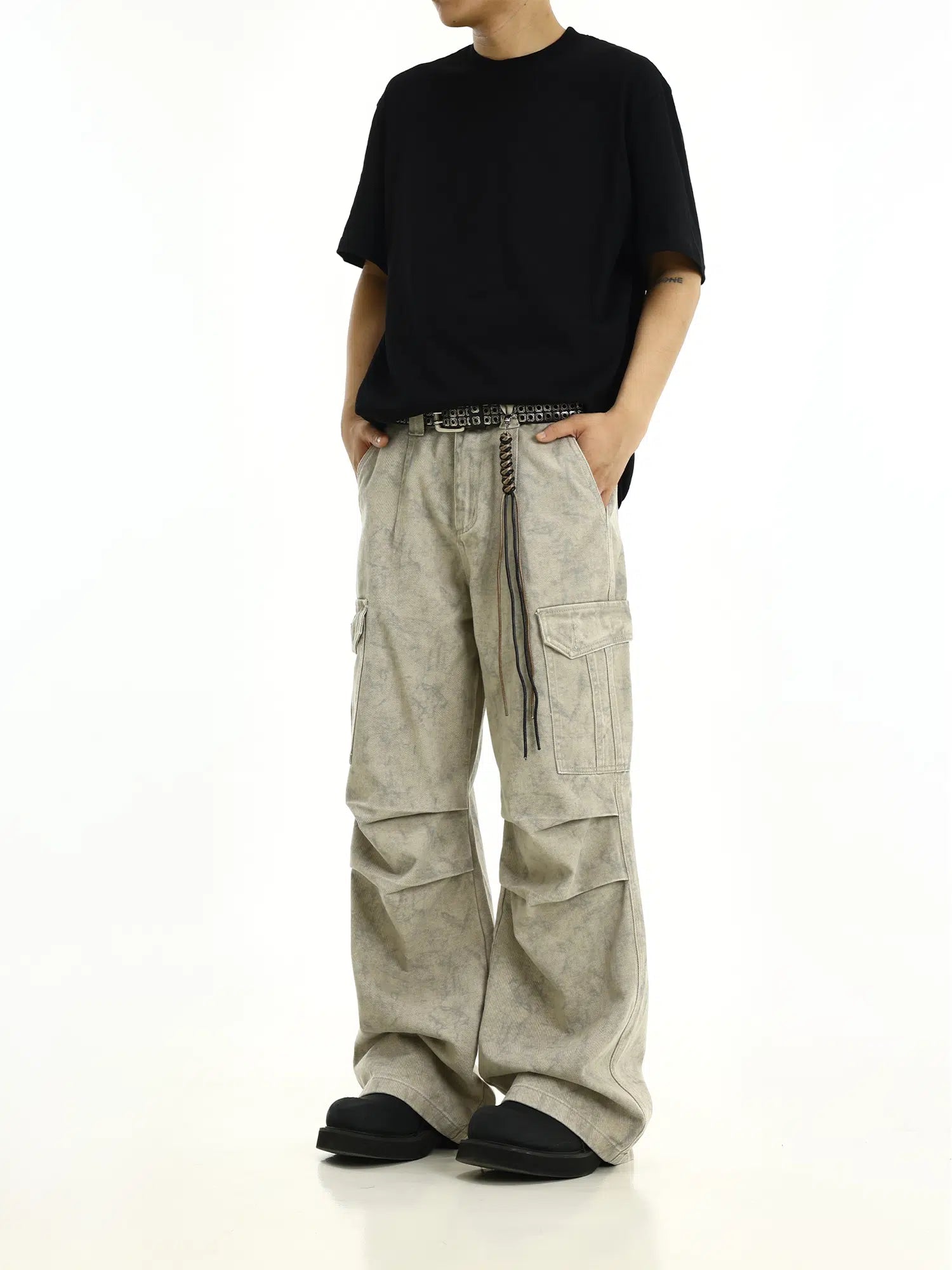 Wide-leg Casual Cargo Pants