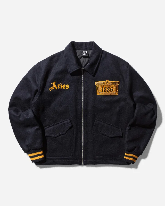 Men's Arsenal Wool Bomber Jacket Navy