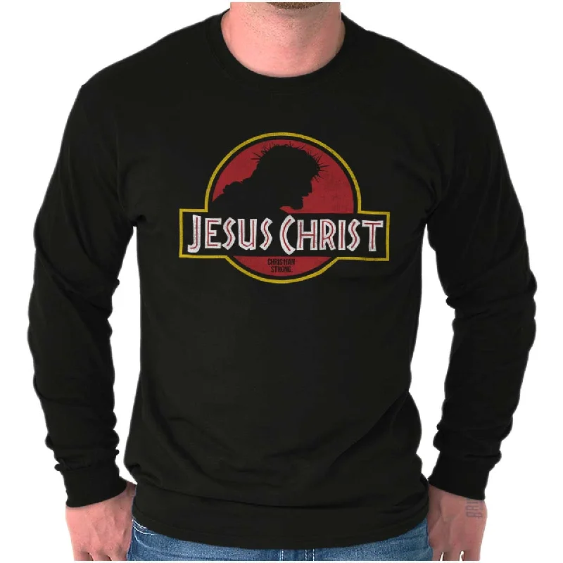 Jesus Jurassic Christ Long Sleeve T Shirt