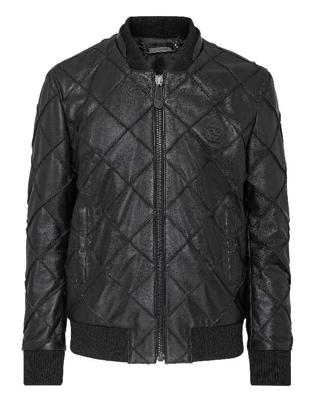 Leather Bomber Statement