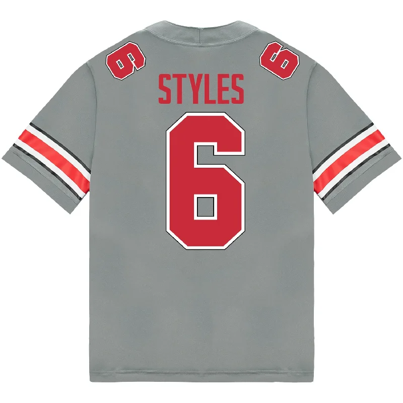 Ohio State Buckeyes Nike #6 Sonny Styles Student Athlete Gray Football Jersey