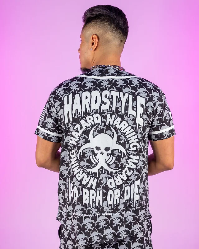 Reflective Hardstyle Biohazard 150 BPM Or Die Baseball Jersey