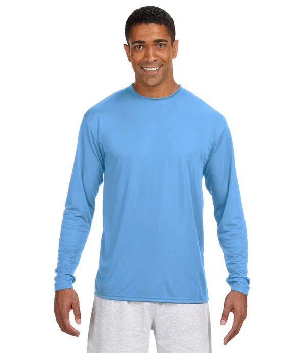 N3165 - A4 Mens Cooling Performance Long Sleeve T-Shirt | Light Blue