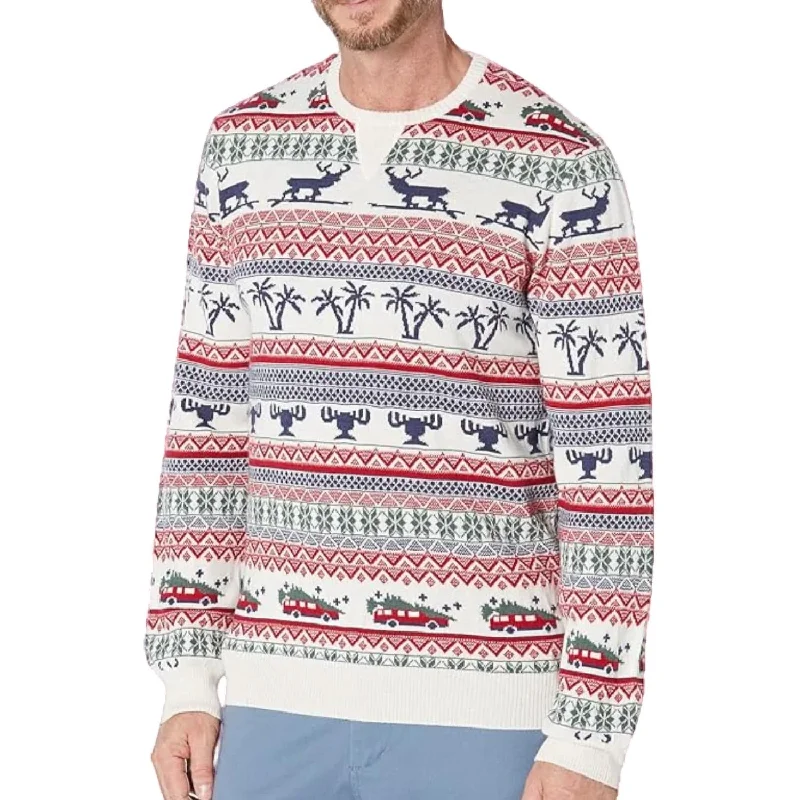 Christmas Themed Sweater In Malibu Red