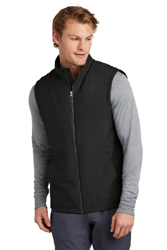 Sport-Tek Mens Water Resistant Insulated Full Zip Vest - Black